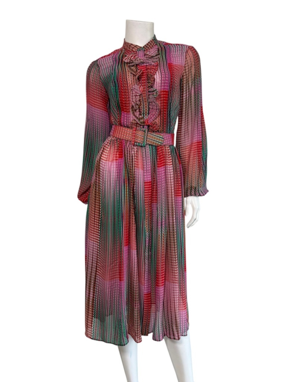 SALONI Raquel Illusion Dress in Multi Size US 0